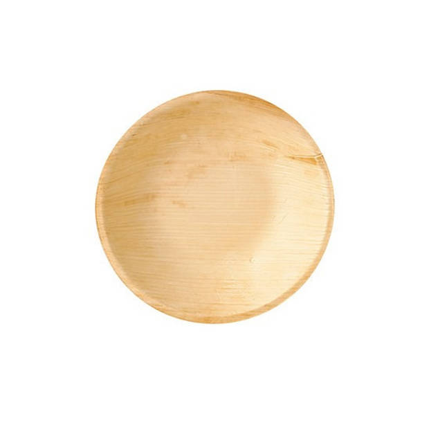 24x Wegwerp bamboe/palmblad bakjes 17,5 cm composteerbaar - Feestbordjes