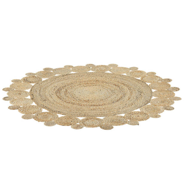 Beliani GOLGEN - Laagpolig-Beige-Jute