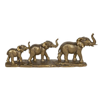 Clayre & Eef Goude Decoratie olifanten 45*9*17 cm 6PR3214