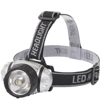 LED Hoofdlamp - Aigi Hitro - Waterdicht - 50 Meter - Kantelbaar - 1 LED - 1.8W - Zilver Vervangt 13W