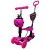 Mini Scooter - Zadel Step Met 3 Wielen - Driewieler - Met Duwstang - LED Wielen - Roze