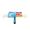 Blauwe raamwisser/raamtrekker met hoes en strip van natuurrubber en ergonomische soft grip 35 cm - Raamwissers