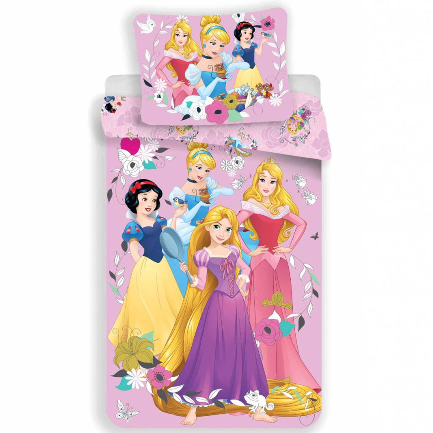 Disney Princess Pink Dekbedovertrek 140 x 200 cm Multi