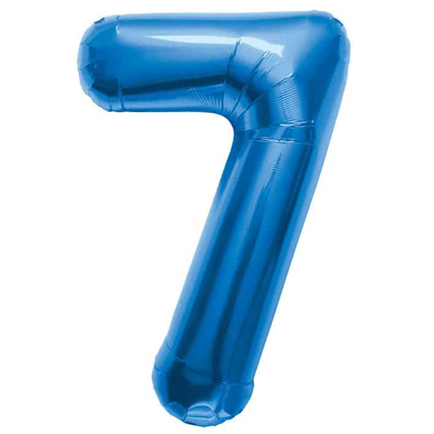 Folat Folie Ballon Cijfer 7 Blauw 86 cm