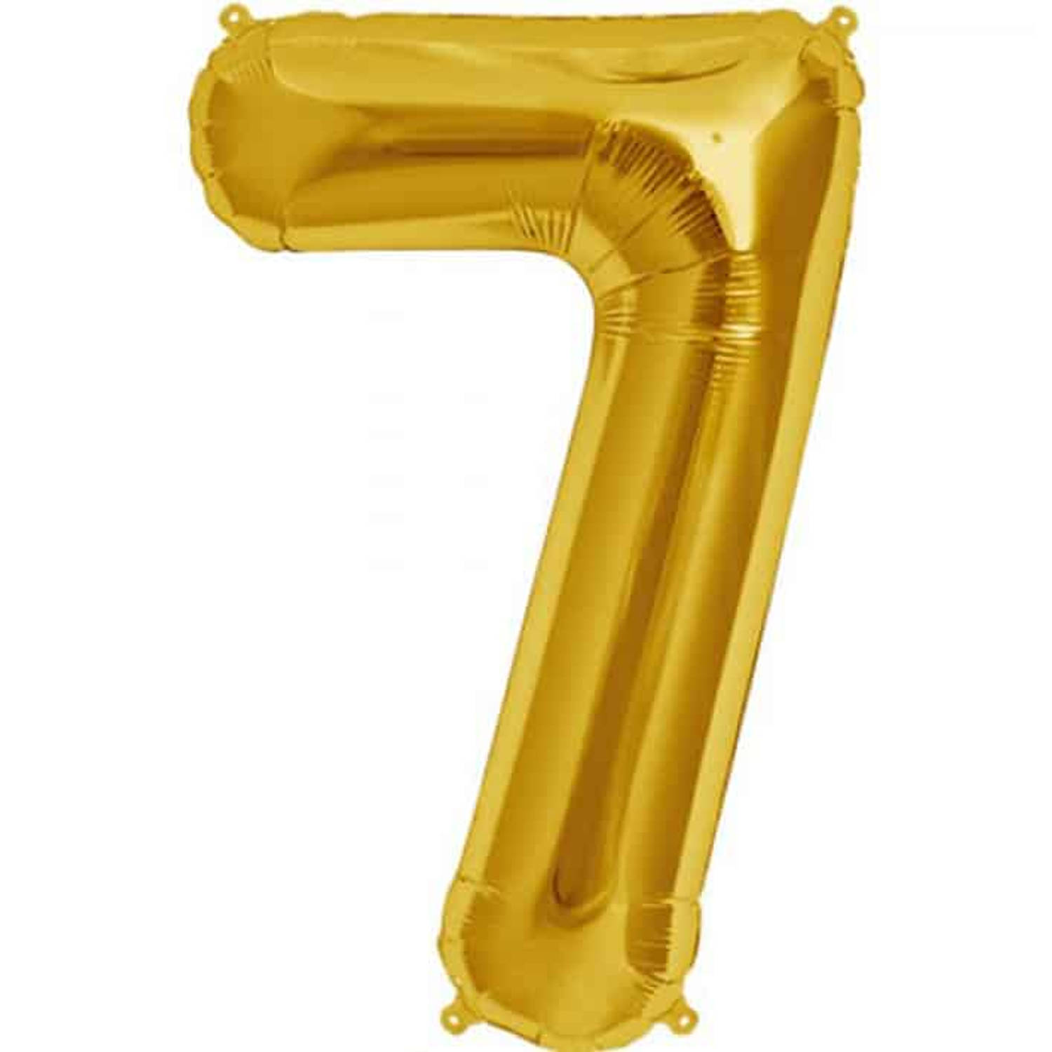 Cijfer 7 Goud Helium 86cm