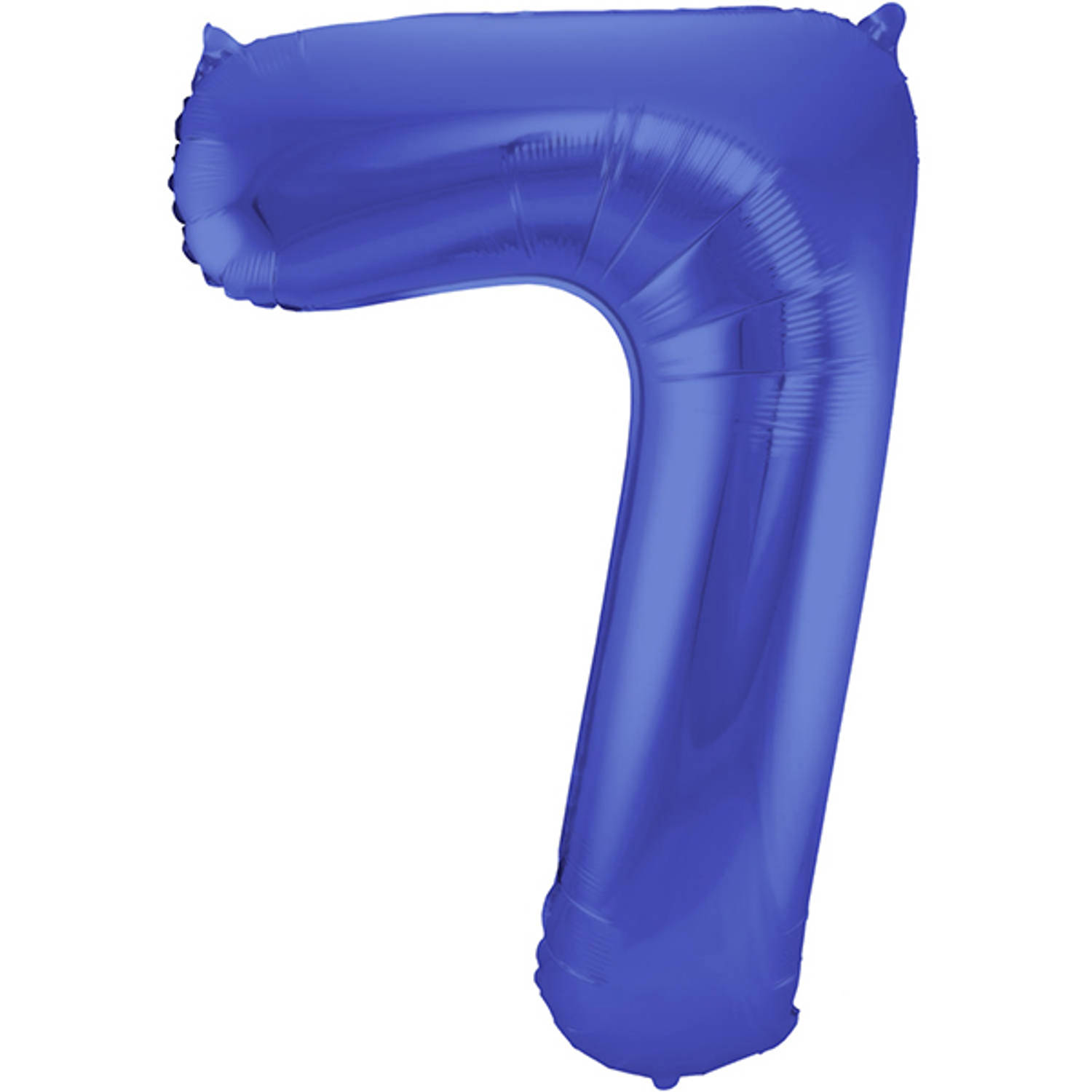 Folat Folie cijfer ballon - 86 cm blauw - cijfer 7 - verjaardag leeftijd