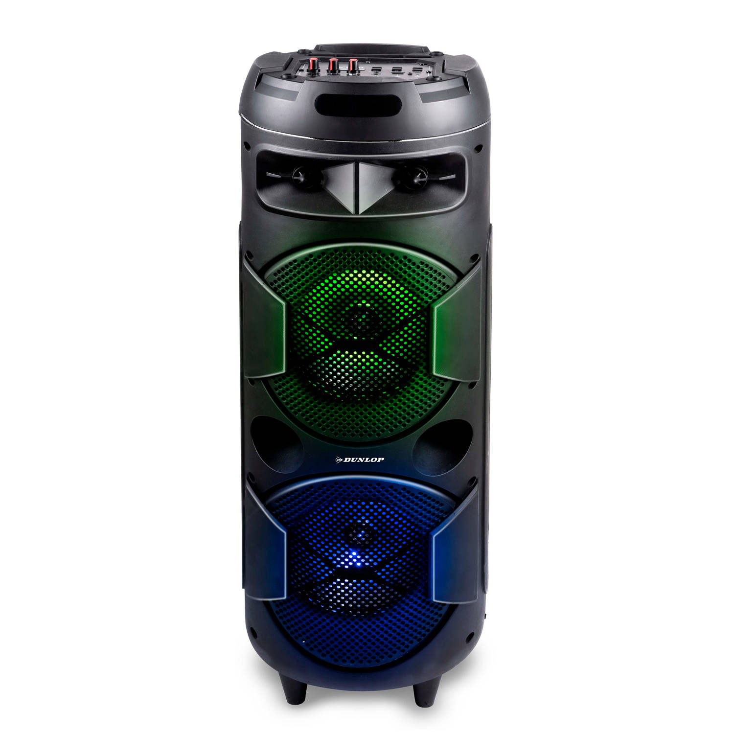 Dunlop Bluetooth Speaker Draagbaar 2x10 Watt Microfoonaansluiting Fm Radio
