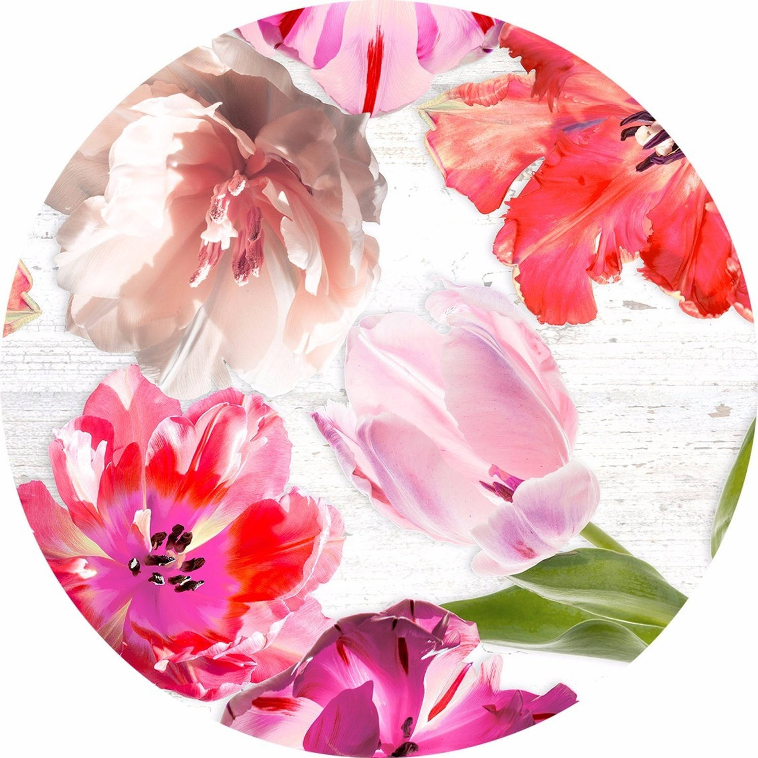 Vorige Ten einde raad los van Wicotex Tafelzeil rond tulpen - 160cm | Blokker