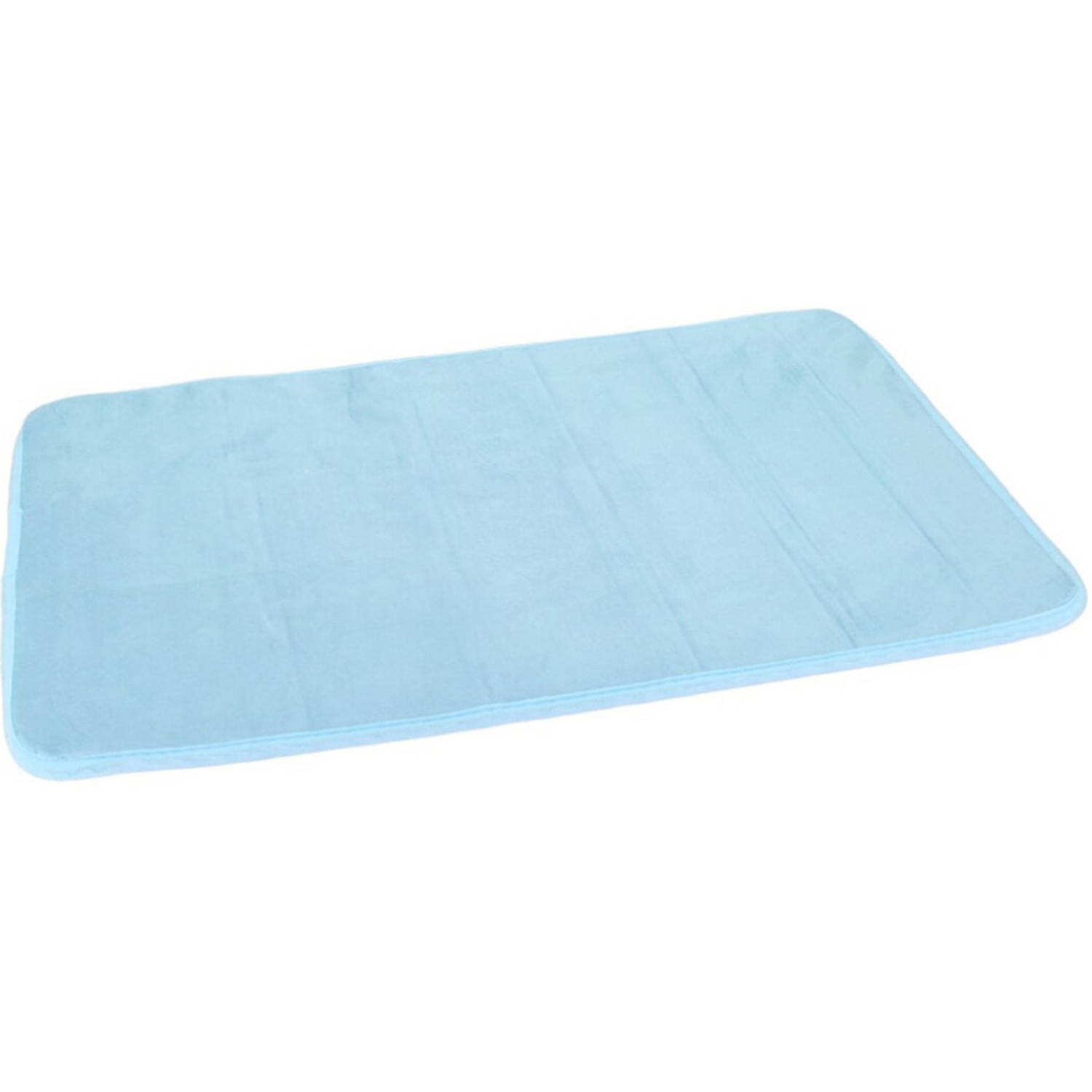 Blauwe Sneldrogende Badmat 40 X 60 Cm Rechthoekig Sneldrogende Badkamermat Badmatten Badkamerkleedje