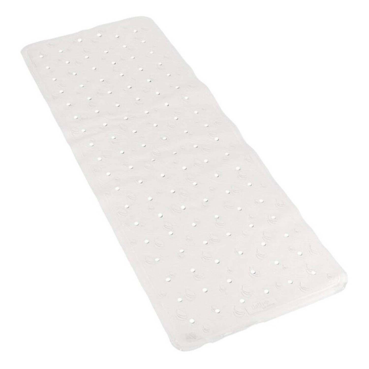 Witte Anti-slip Badmat 35 X 97 Cm Rechthoekig Badkuip Mat Grip Mat Voor In Douche Of Bad