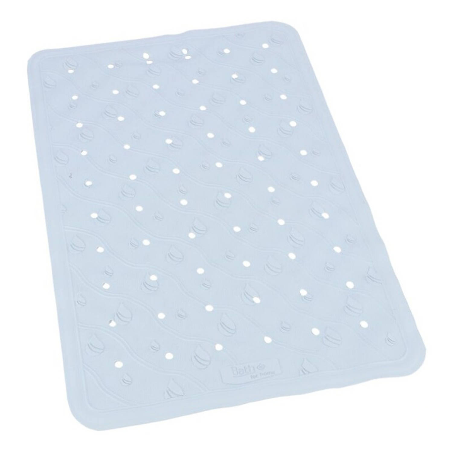 Lichtblauwe anti-slip badmat 36 x 57 cm rechthoekig - Badmatjes