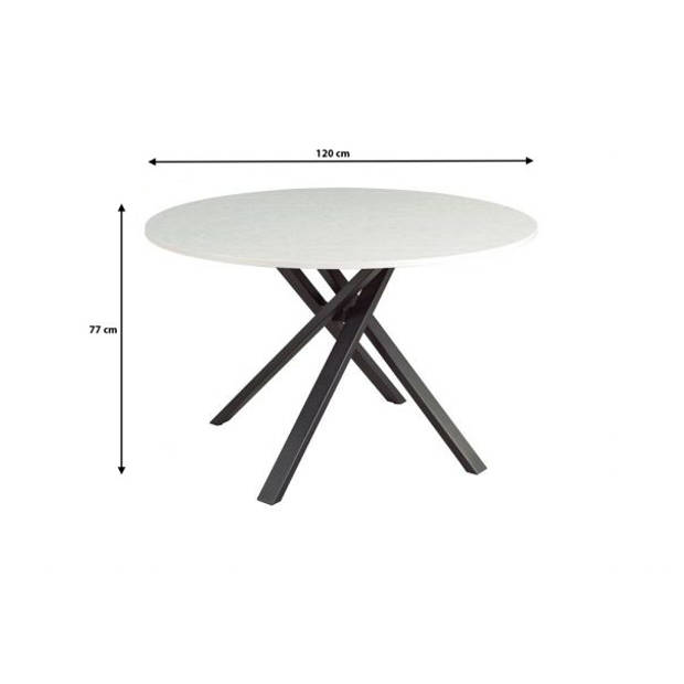 Eettafel rond Ronsi grijs 120cm ronde tafel