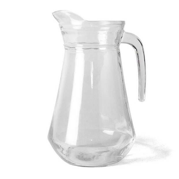 Glazen water karaf/waterkan 1.3 liter - Waterkannen