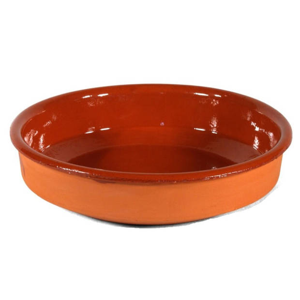 2x Terracotta tapas borden/schalen 28 cm - Snack en tapasschalen