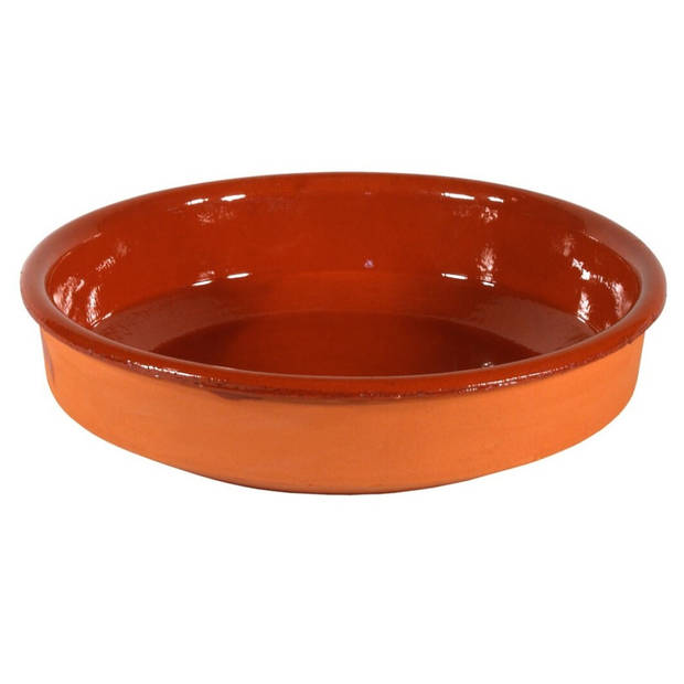 2x Terracotta tapas borden/schalen 40 cm - Snack en tapasschalen