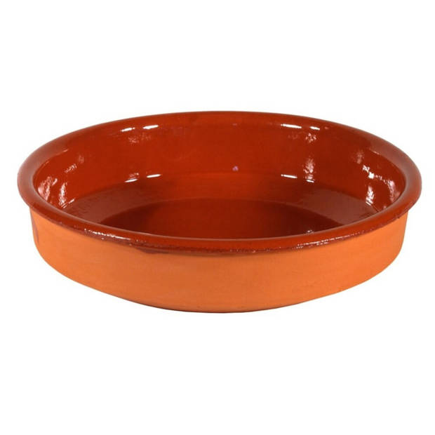 6x Terracotta tapas borden/schalen 26 cm en 24 cm - Snack en tapasschalen