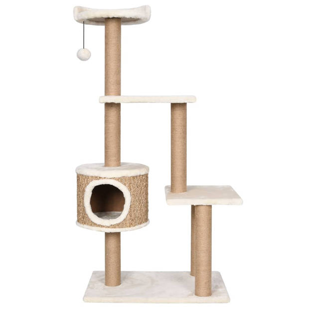 The Living Store Kattenmeubel Krabpaal - 60x40x123 cm - Beige