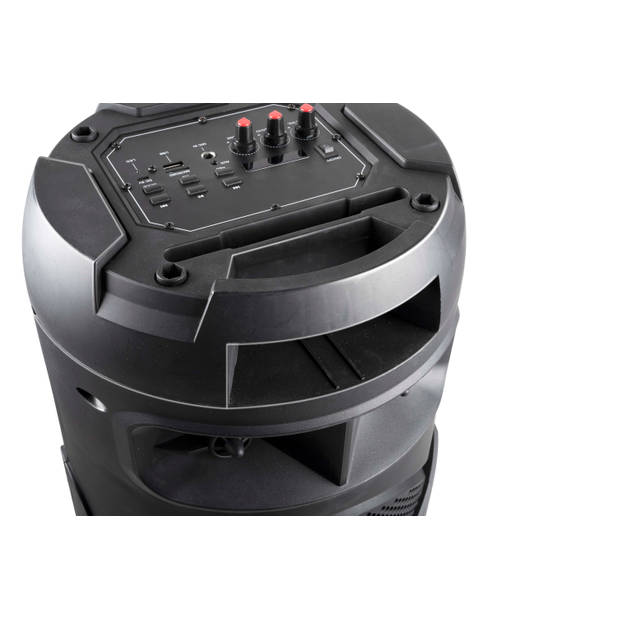 Dunlop Bluetooth Speaker MW-538 - met FM-Radio en AUX/MIC Ingang - LED Verlichting - Zwart
