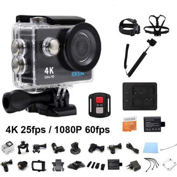 Eken H9R - Action Camera - Complete Set