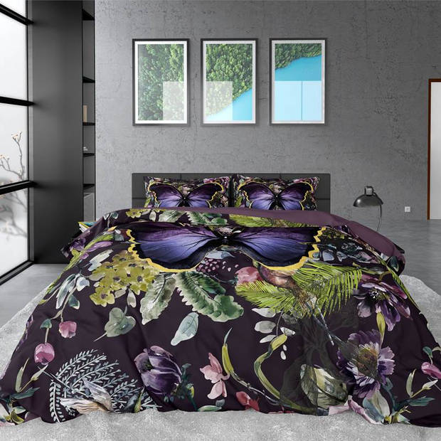 Dreamhouse Bedding Mosani dekbedovertrek - 2-persoons (200x200/220 cm + 2 slopen) - Katoen satijn - Turquoise
