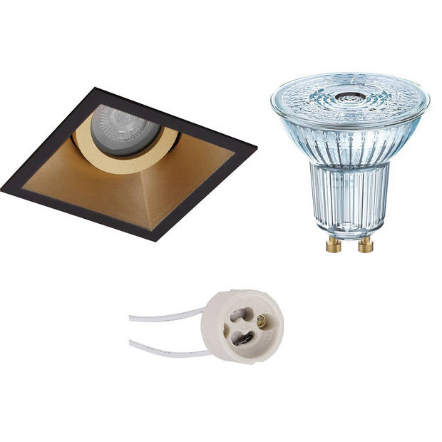 LED Spot Set - LEDVANCE Parathom PAR16 930 36D - Pragmi Zano Pro - GU10 Fitting - Dimbaar - Inbouw Vierkant - Mat