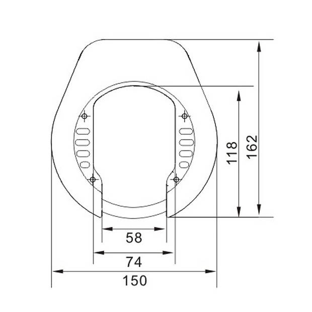 Lynx ringslot Lazo ART-2 staal 7,4 cm zwart