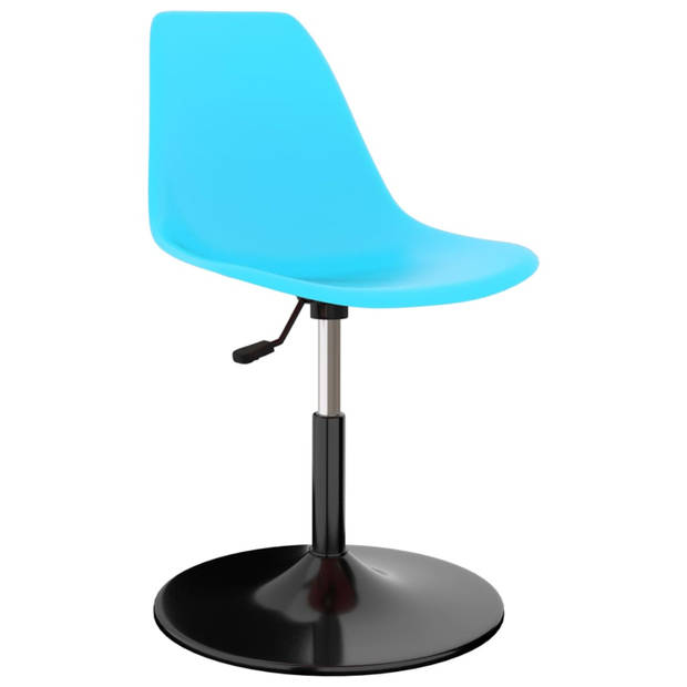 vidaXL Eetkamerstoelen 2 st draaibaar PP blauw