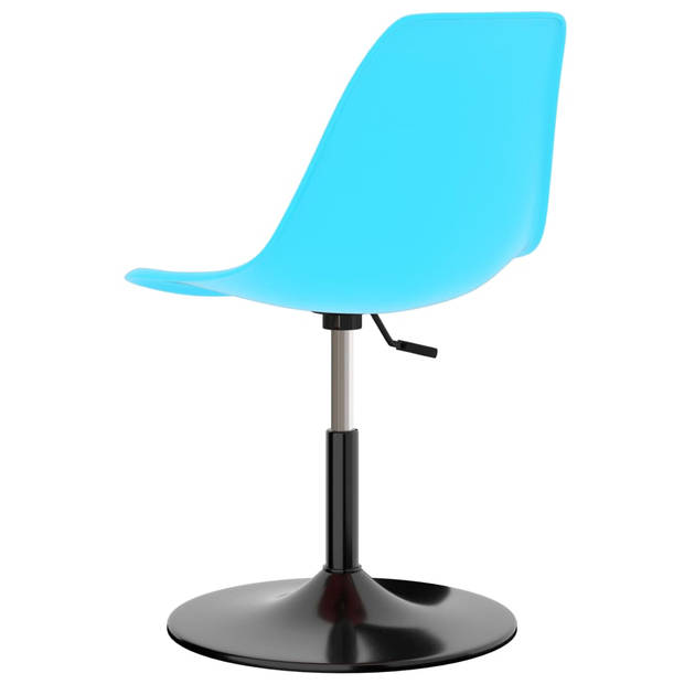 vidaXL Eetkamerstoelen 2 st draaibaar PP blauw