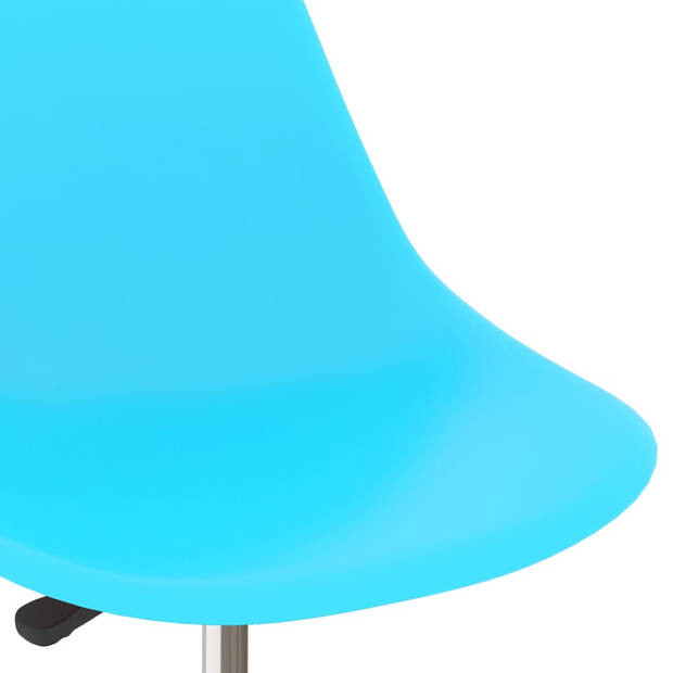 vidaXL Eetkamerstoelen 2 st draaibaar PP blauw