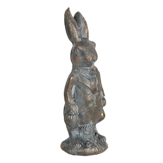 Clayre & Eef Bruine Decoratie konijn 4*4*11 cm 6PR3091CH