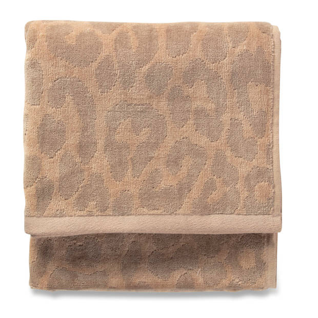 Blokker handdoek tijger - beige/crème - 50x100 cm
