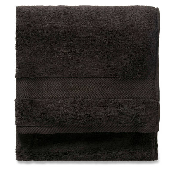 Blokker handdoek 600g - zwart - 70x140 cm