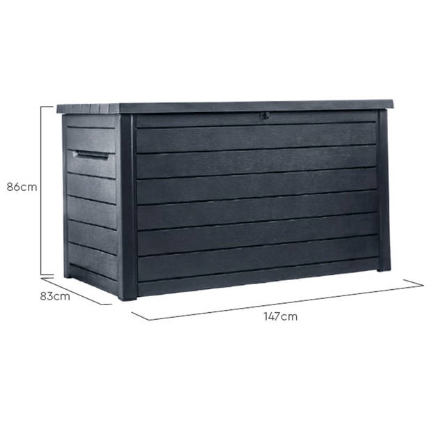 Keter Ontario Opbergbox - 870L - 147x83x86cm - Grafiet