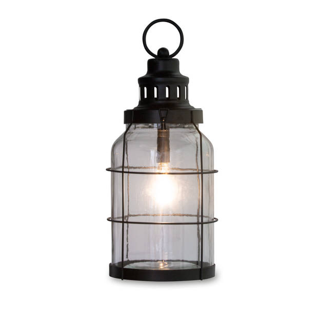 Blokker lantaarn Lexington LED - 40,5 cm - zwart