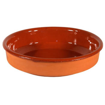 1x Terracotta tapas ovenschaal/serveerschaal 32 cm - Snack en tapasschalen