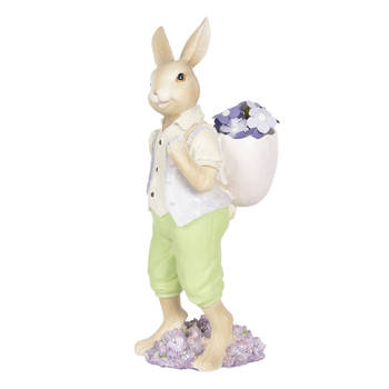 Clayre & Eef Multi Decoratie konijn jongen 11*10*27 cm van Polyresin