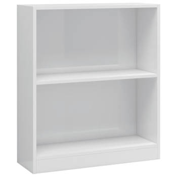 vidaXL Boekenkast 60x24x76 cm bewerkt hout hoogglans wit