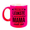 Leukste en meest geweldige mama cadeau mok / beker neon roze 330 ml - cadeau verjaardag / Moederdag - feest mokken