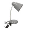 Staande bureaulamp grijs 14 x 14 x 34 cm verstelbare lamp verlichting - Bureaulampen