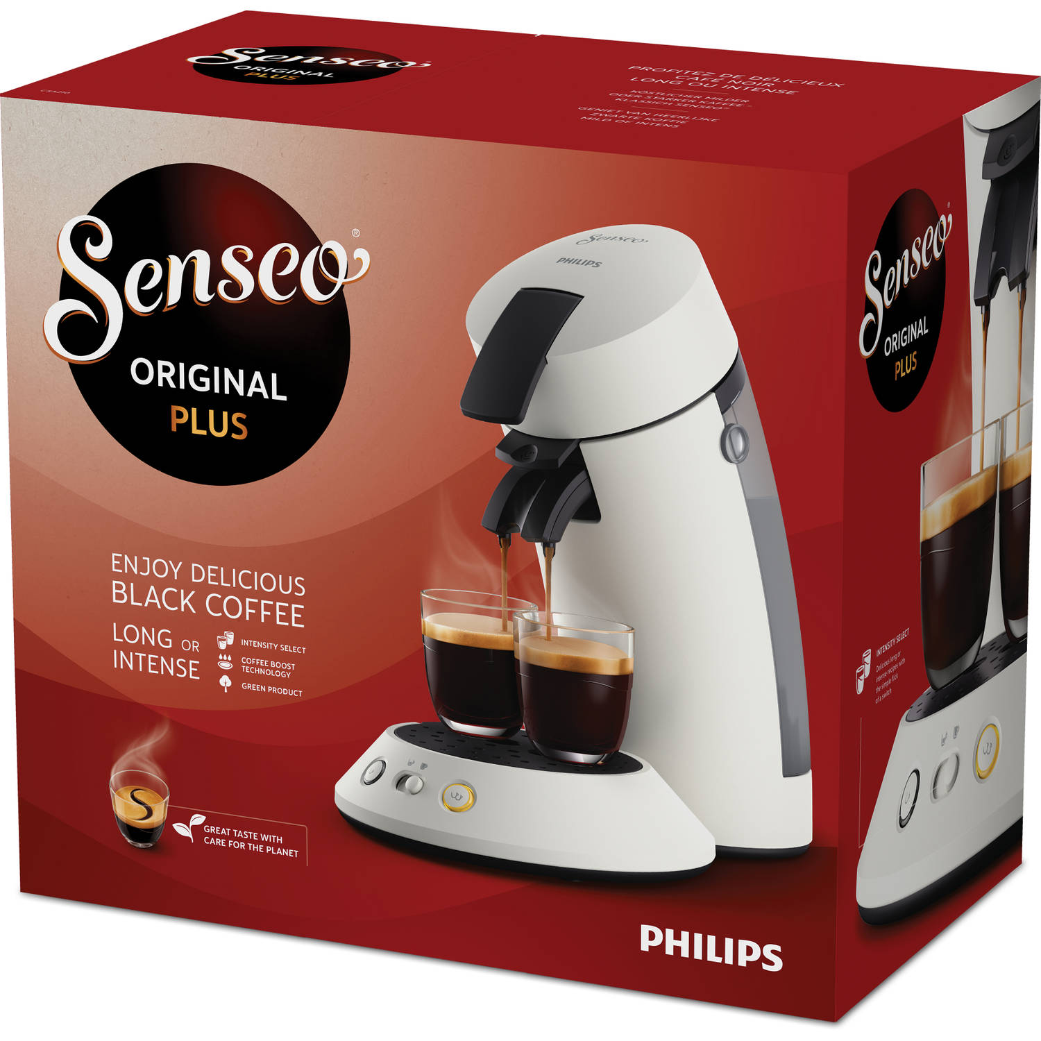 silhouet hybride Respect Philips SENSEO® Original Plus koffiepadmachine CSA210/10 wit | Blokker