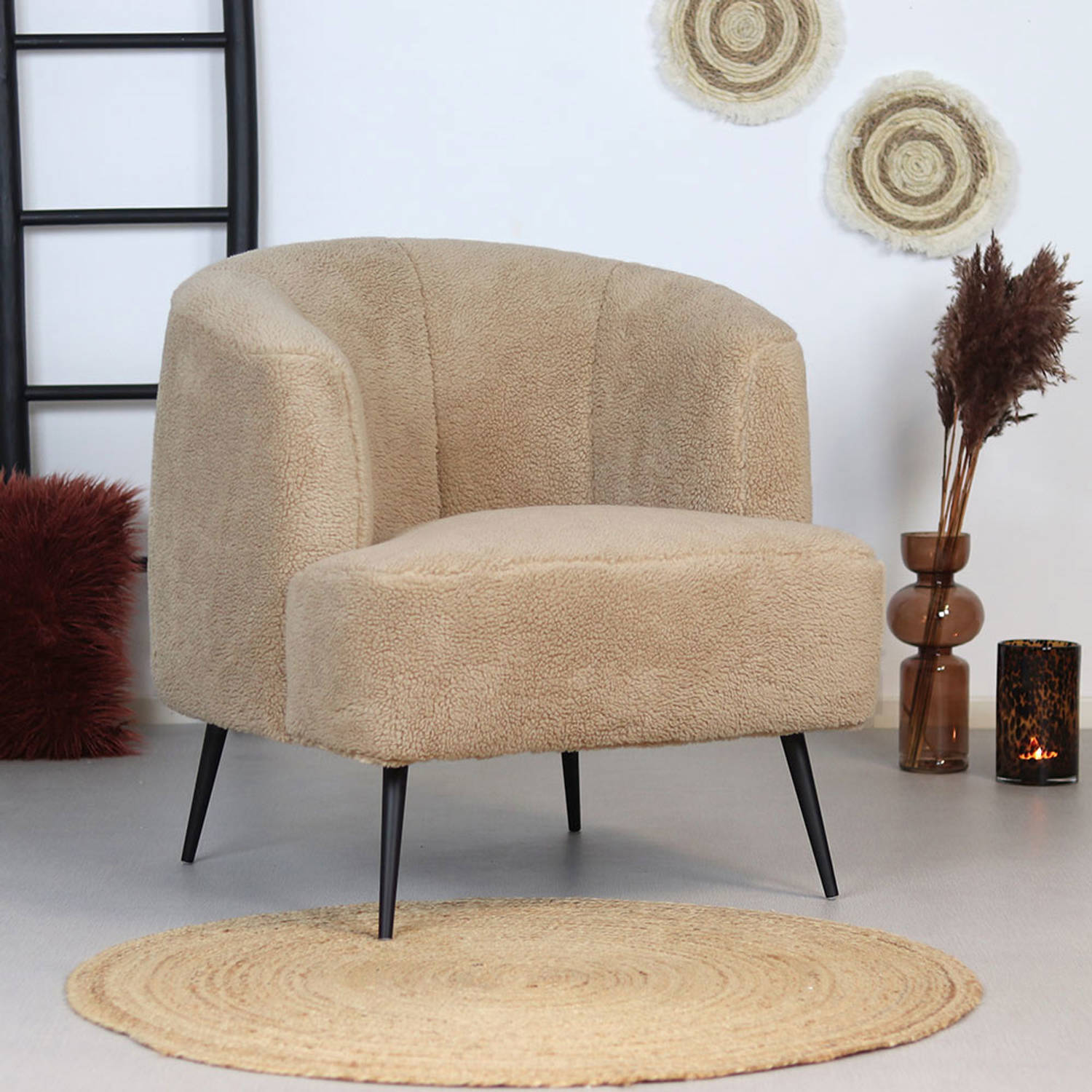 Bronx71 Teddy fauteuil Billy taupe/beige. |