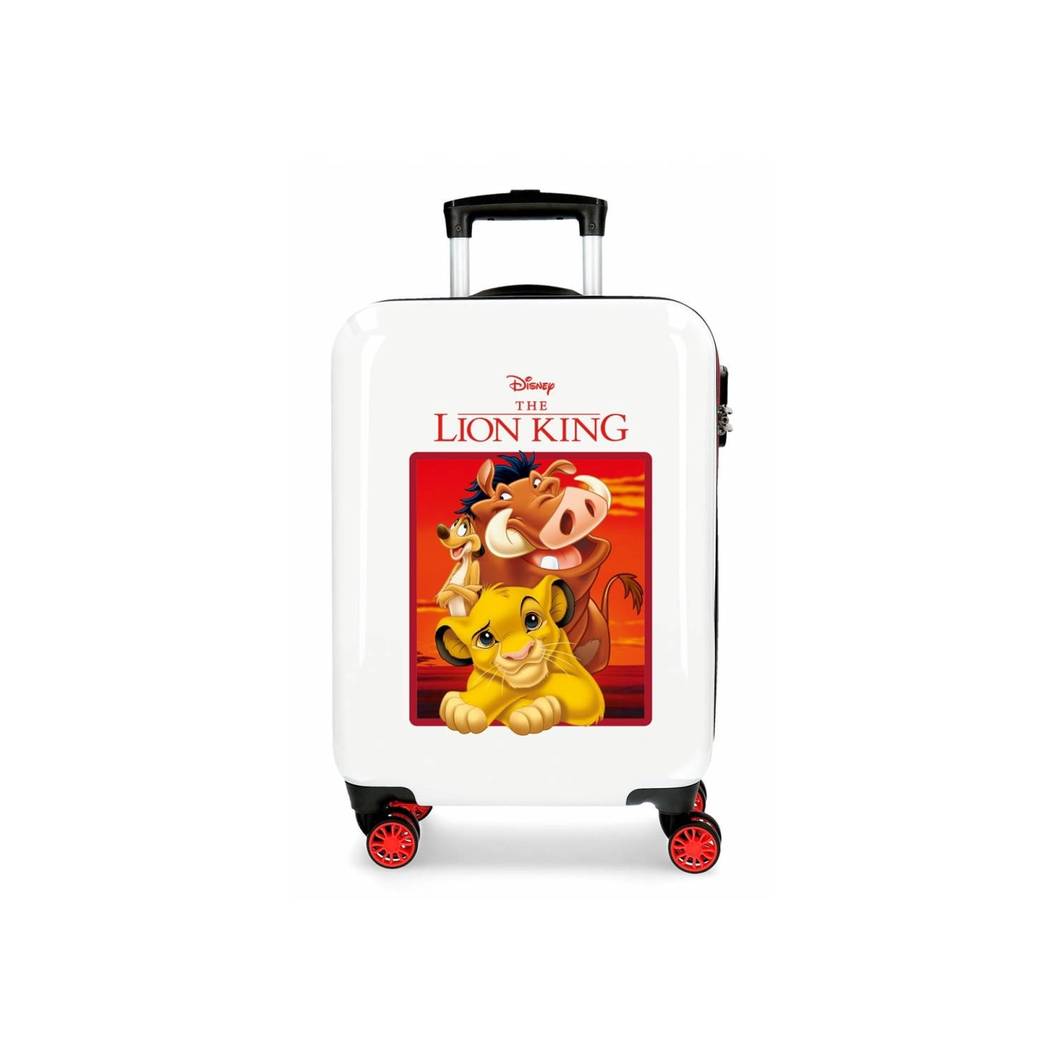 Disney kinderkoffer Lion King 55 cm ABS 37 liter wit-rood
