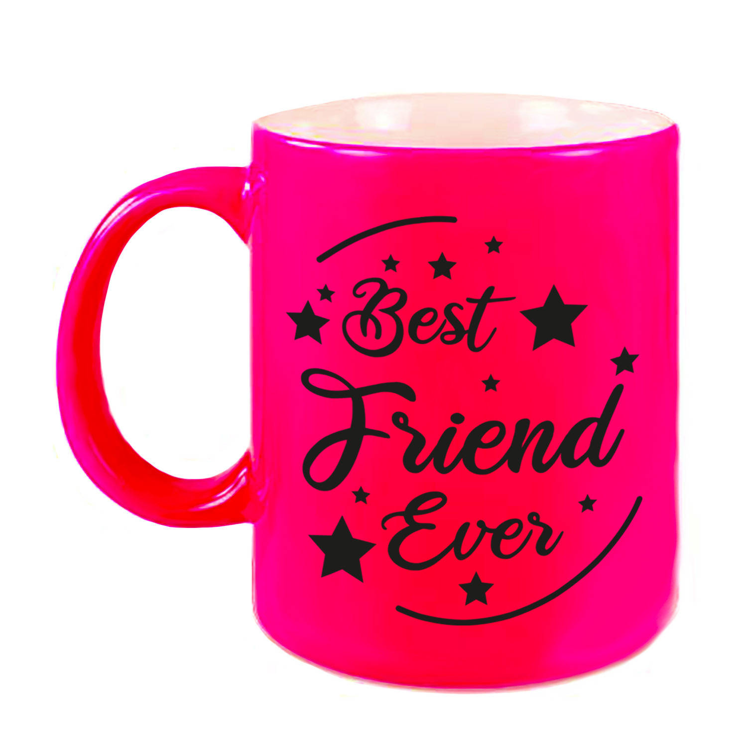 Best Friend Ever Cadeau Mok-Beker Neon Roze 330 Ml Verjaardag-Bedankje Mok Voor Vriend-Vriendin
