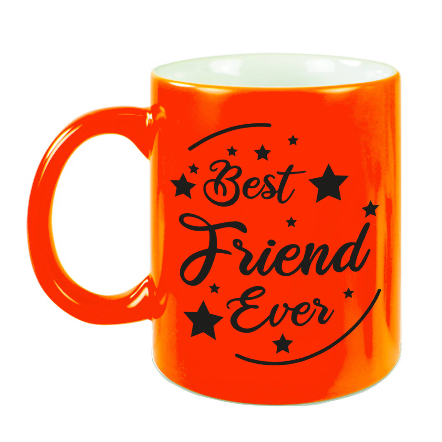 Best Friend Ever Cadeau Mok-Beker Neon Oranje 330 Ml Verjaardag-Bedankje Mok Voor Vriend-Vriendin