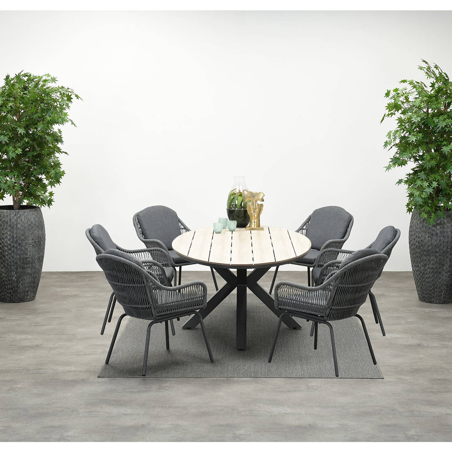 Fractie Zakje voorspelling Garden Impressions Tulli tuintafel 200x115 cm - donker grijs | Blokker