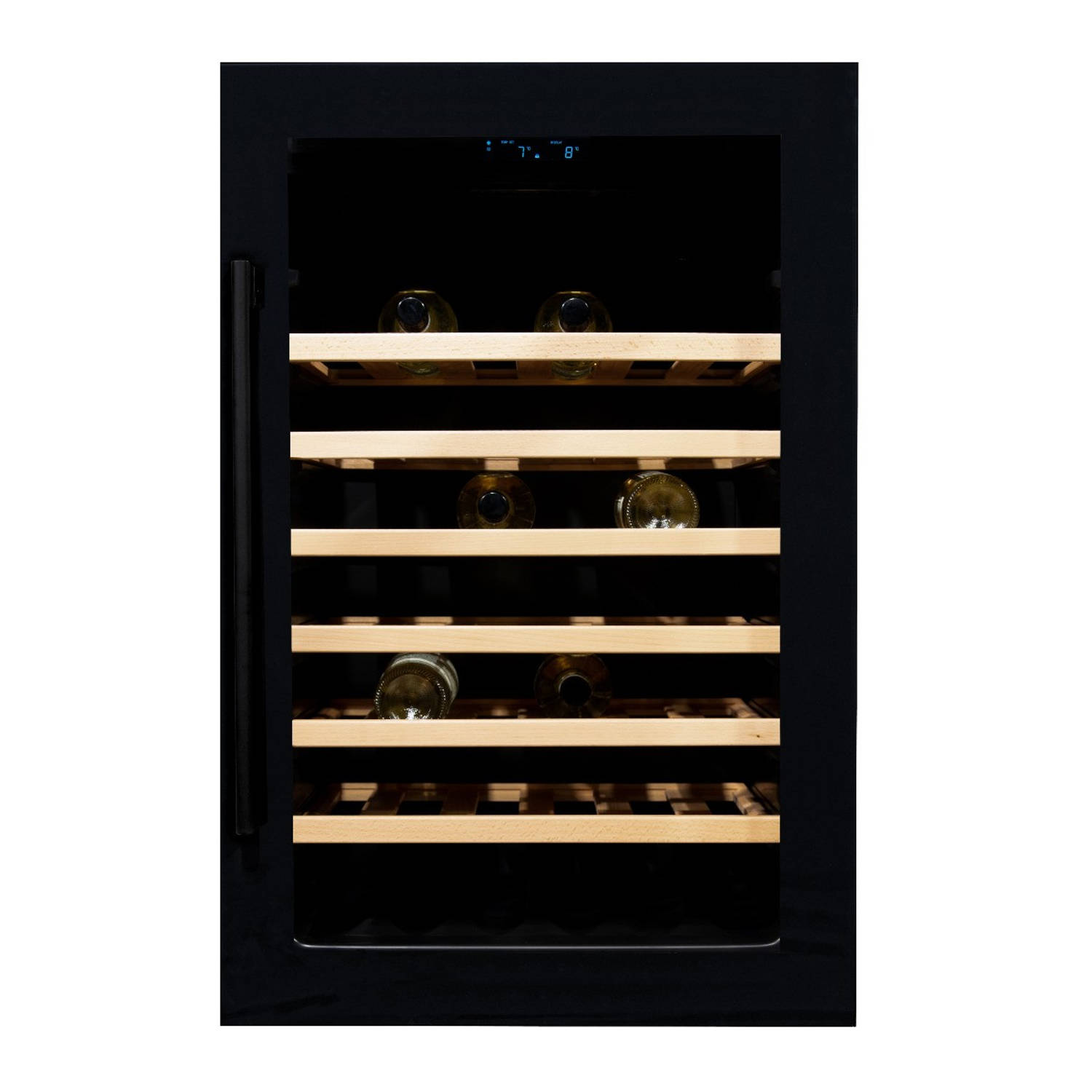 Vinata Wijnklimaatkast Premium Met Zwarte Deur 48 Flessen