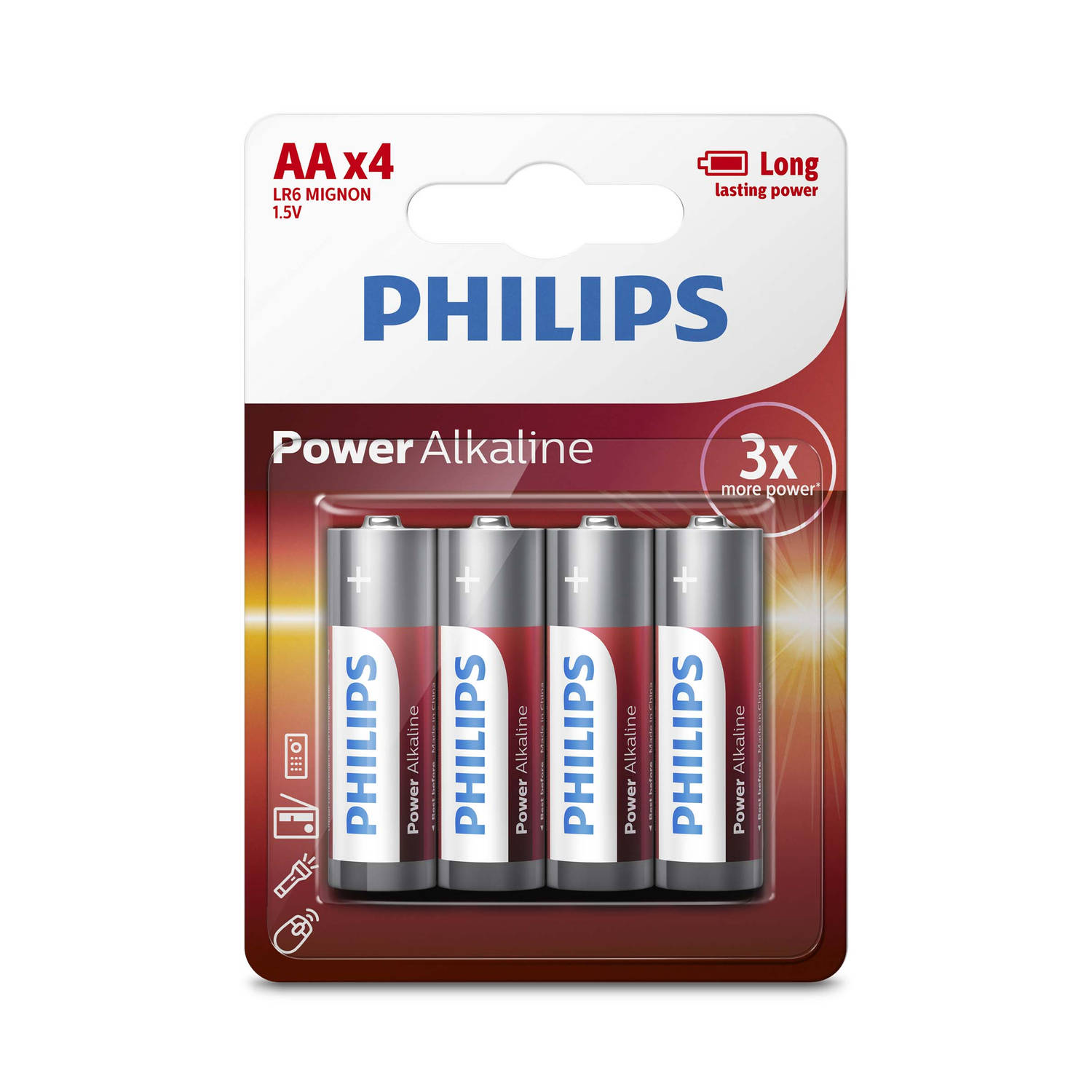 PHILIPS AA-Batterijen 4 Stuks - Alkaline Batterijen - LR6 - Houdbaar tot 10 Jaar