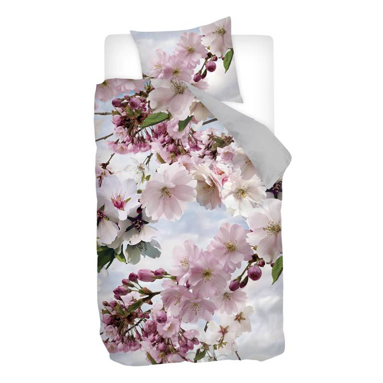 Snoozing Blossomtree - Flanel - Dekbedovertrek - Eenpersoons - 140x200/220 cm - Multi kleur