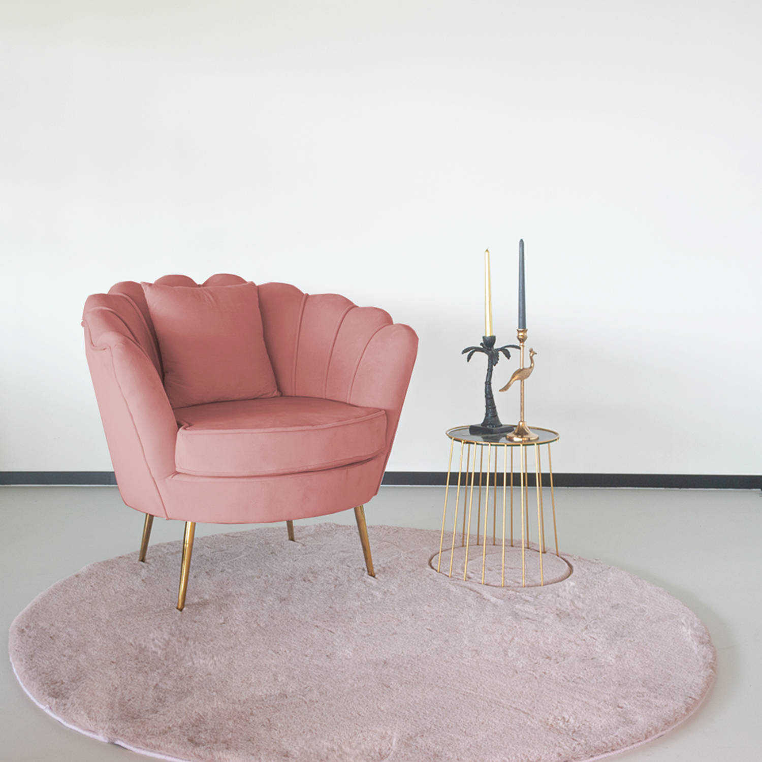Fauteuil zitbank 1 persoons belle roze | Blokker