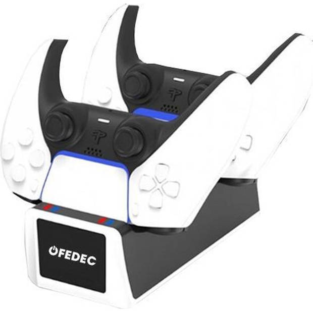 FEDEC Playstation 5 Controller Dockingstation - Ruimte voor 2 controllers - Zwart